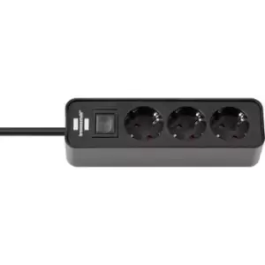 image of Brennenstuhl 1153230000 Power strip (+ switch) 3x Black PG connector