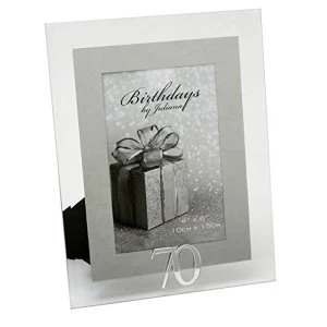 image of 4" x 6" - Birthdays by Juliana Photo Frame - 70th