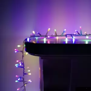 Image of 500 LED 5m Festive Christmas Outdoor 8 Function Timer Lights Pastel Multicolour