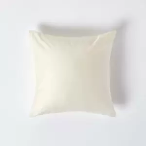 Image of Cream Continental Egyptian Cotton Pillowcase 1000 Thread Count, 40 x 40cm - Cream - Cream - Homescapes