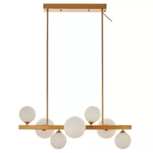 image of Abira 7 Bulb Bronze Finish Pendant Lamp