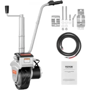 Image of VEVOR Electric Trailer Dolly, 5000lbs Towing Capacity, 350W 12V Trailer Jockey Wheel with 22 ft/min Moving Speed, 12''-24.8'' Adjustable Clamp Height