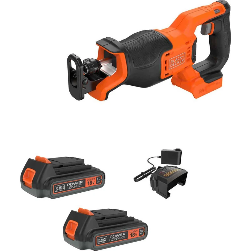 Image of Black and Decker BLCR78 18v Cordless Brushless Reciprocating Saw 2 x 2ah Li-ion Charger No Case BLCR78D2