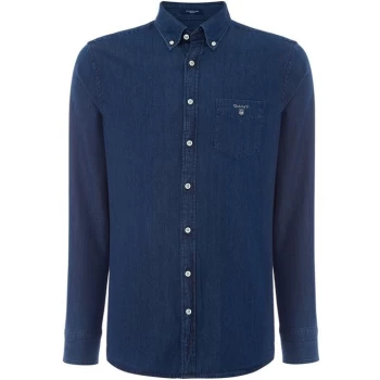 Image of Gant Indigo Shirt - Blue