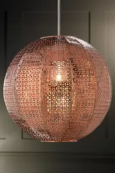 Image of Cadiz Ball Easy-Fit Metal Shade - Orange - Abstract