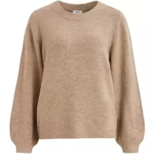 image of Object Long Sleeve Pullover Jumper - Beige