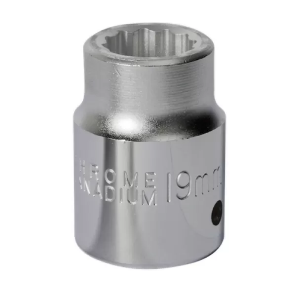 image of Genuine SEALEY S34/19 WallDrive&#174; Socket 19mm 3/4Sq Drive