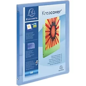 image of Kreacover Chromaline Ring Binder A4 4O Rings 15mm, S20mm, Blue, Pack of 12