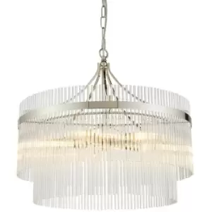 image of Endon - Marietta 5 Light Multi Arm Lamp Ceiling Pendant Bright Nickel