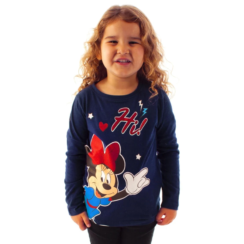 Image of (7-8 Years) Disney Short Sleeved T-Shirt (Girls Blue)