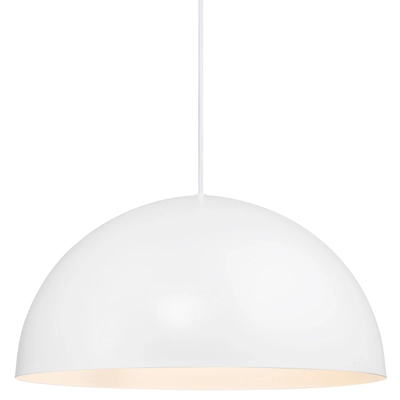 Image of Nordlux Ellen Indoor Pendant Light White Metal E27 Dome Shade - Mains Powered, IP20 White Unisex