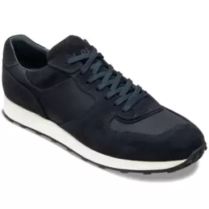 Image of Loake Mens Foster Trainers Navy Suede 11 (EU45)
