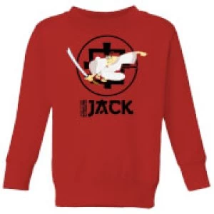 image of Samurai Jack They Call Me Jack Kids Sweatshirt - Red - 11-12 Years