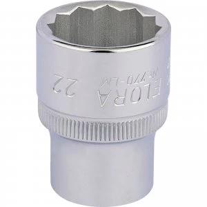 Image of Elora 1/2" Drive Bi Hexagon Socket Metric 1/2" 22mm