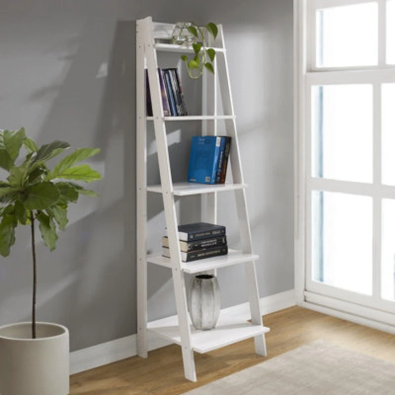Image of Mercers Furniture Corona White Ladder Bookcase