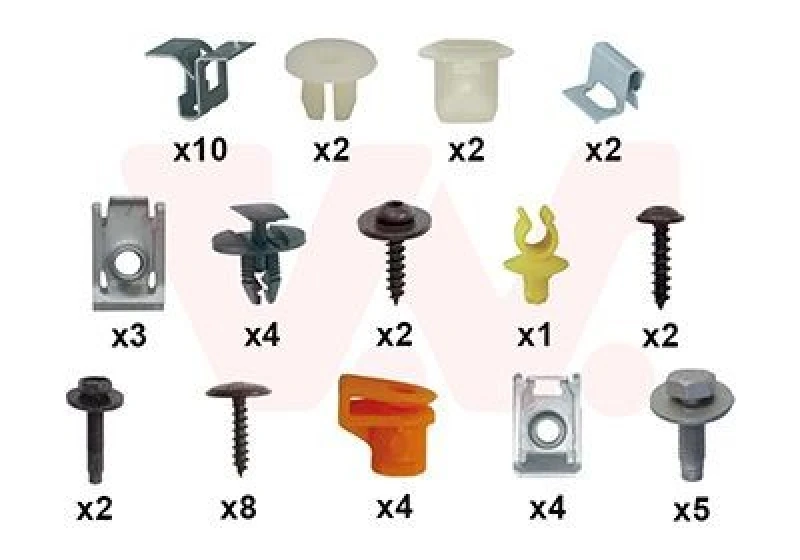 Image of VAN WEZEL Mounting Kit, bumper VAN WEZEL 0993794