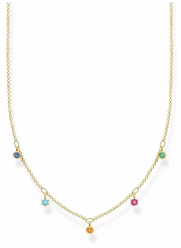 image of Thomas Sabo 18k Yellow Gold Plated Necklace Colourful Jewellery