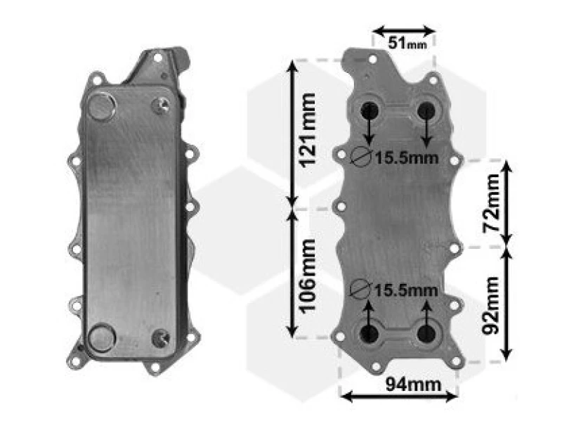 Image of VAN WEZEL 30013701 Oil Cooler Oil Cooler,engine oil (469)
