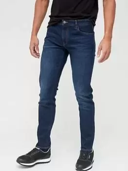 Image of Armani Exchange J14 Skinny Fit Jeans - Dark Wash , Dark Navy, Size 36, Length Regular, Men