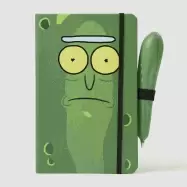 Image of rick and morty pickle rick hardcover ruled journal with pen