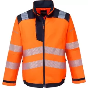 Image of Portwest T500 PW3 Hi Vis Work Jacket Orange / Navy 3XL