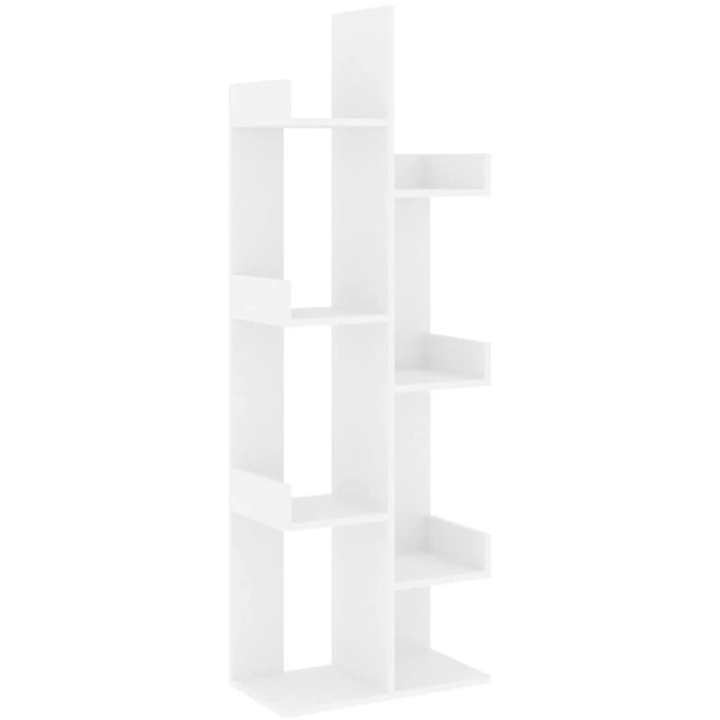 Image of VIDAXL Vidaxl - Book Cabinet White 48x25.5x140cm Engineered Wood 8720286645895