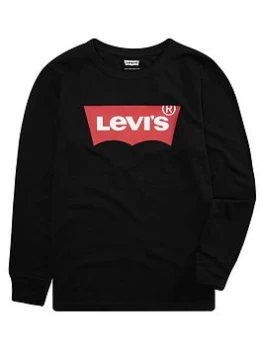 Image of Levis Boys Long Sleeve Batwing T-Shirt - Black, Size 10 Years