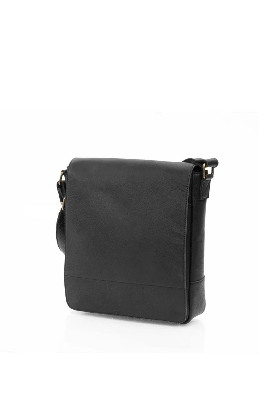 Image of PRIMEHIDE 'Rica' Leather Small Messenger Bag Black male