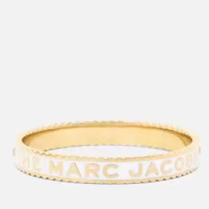Image of Marc Jacobs Womens The Medallion Lg Bangle - Cream/Gold