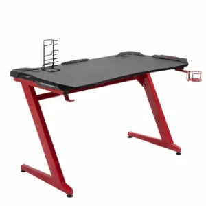 Image of Cassidy Z Frame Gaming Desk 122cm, Black