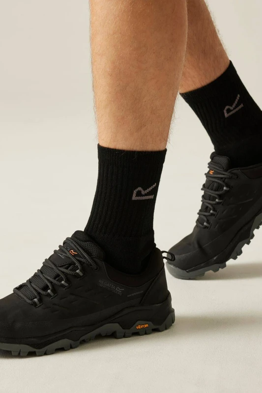 Image of Regatta Mens Blake 'Low' Waterproof Breathable Walking Shoes in Black Size: 7 Black Male 7
