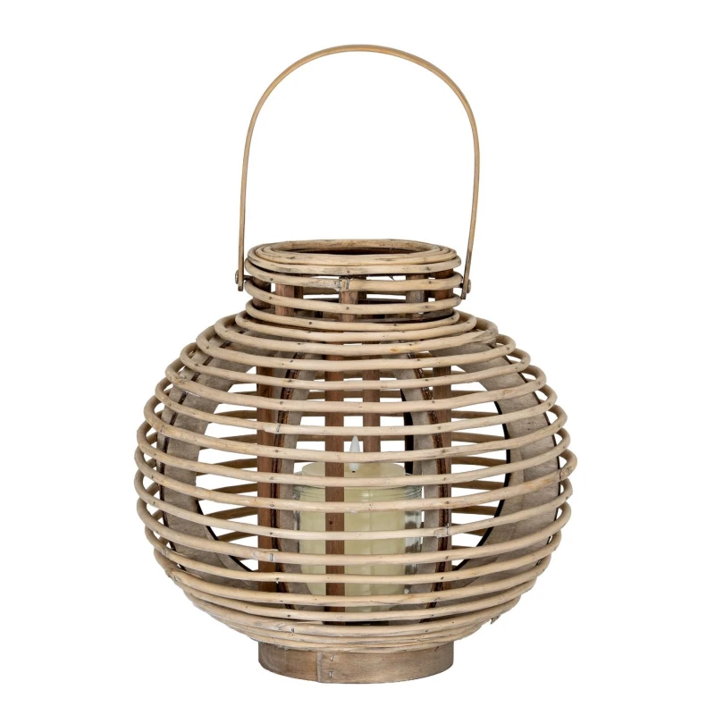 Image of Hill Interiors Willow Round Lantern in Brown Brown Unisex