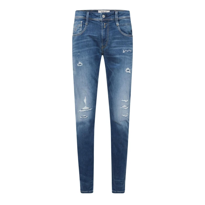Image of Replay Anbass Slim-Fit Jeans Slim Jeans 32R Blue 29956918390