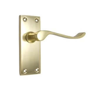 Select 100mm Scroll Latch - Electro Brass