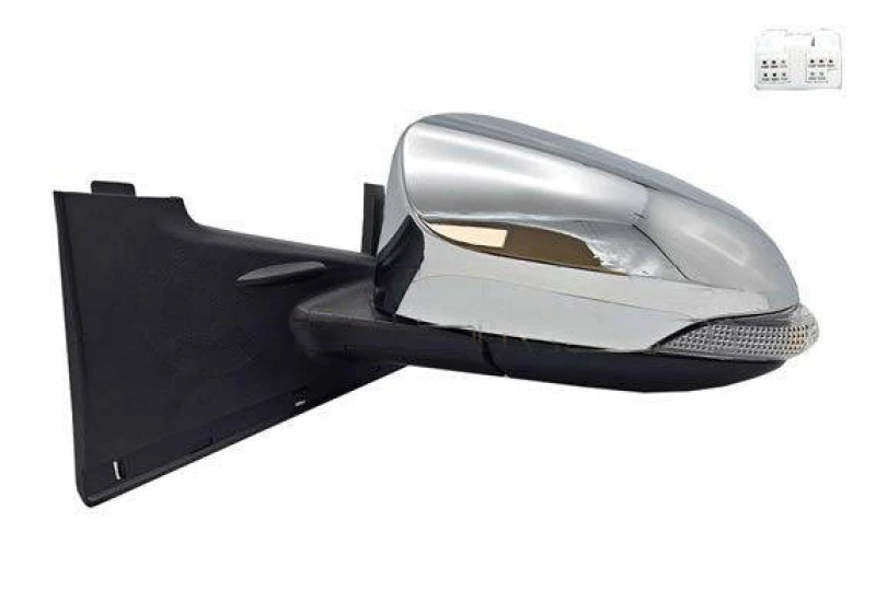 Image of ALKAR 6155529 Wing mirror Left, chrome, Electric, Convex Outside Mirror (50)