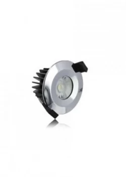 image of Integral Low-Profile 70mm-75mm cut-out IP65 Fire Rated Downlight 6W 40W 4000K 440lm 38 deg beam angle Dimmable with chrome bezel