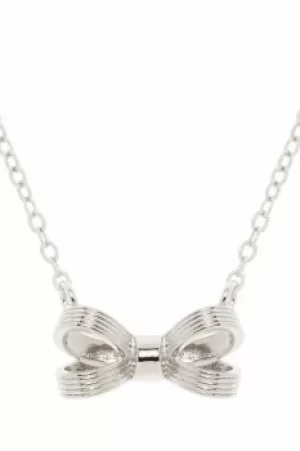 image of Ted Baker Ladies Silver Plated Opia Opulent Bow Necklace TBJ1572-01-03