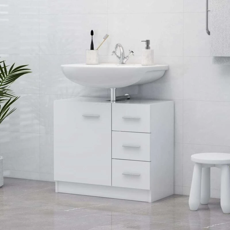 Image of VIDAXL Vidaxl - Sink Cabinet White 63x30x54cm Engineered Wood 8720286216309