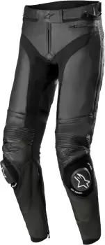 Image of Alpinestars Missile V3 Motorcycle Leather Pants, black, Size 48, black, Size 48