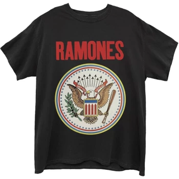 Image of Ramones - Full Colour Seal Unisex Large T-Shirt - Black