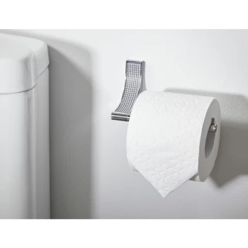 Image of Sparkle Chrome Bathroom Toilet Roll Holder - Silver