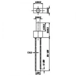 LED wired Yellow Cylindrical 2mm 50 mcd