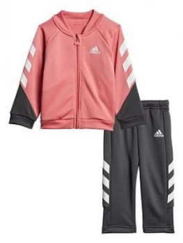 Image of Boys, adidas Unisex Infant I Mm XFG Tracksuit - Multi, Pink/White, Size 9-12 Months