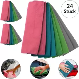 Image of Microfibre Cleaning Cloth 12x12" Extremly Absorbent Soft Lint-free 24 Stuck (de) - Deuba