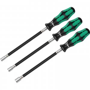 Image of Wera 3 Piece Kraftform Flexible Shaft Nutspinner Set
