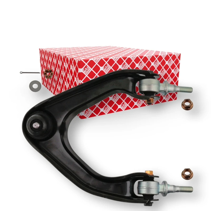 Image of FEBI BILSTEIN 42159 Suspension arm Control Arm, Sheet Steel, Upper, with rubber mount Sheet Steel Track Control Arm (273)