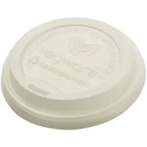 image of Compostable Coffee Cup Lids 225ml / 8oz Pack of 1000 - GH024 - Vegware