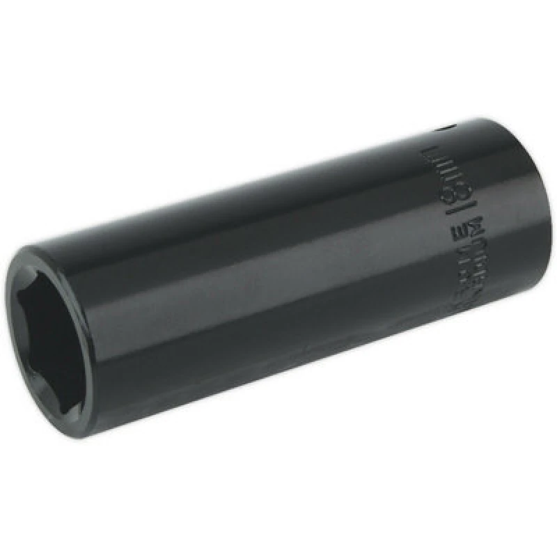 Image of Loops 18mm Forged Deep Impact Socket - 1/2 Inch Sq Drive Chrome Vanadium Wrench Socket Multi