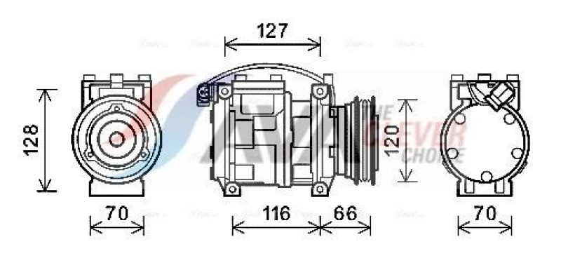Image of Air conditioning compressor AVA COOLING SYSTEMS BWAK232