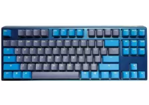 image of Ducky One3 Daybreak TKL keyboard USB UK English Blue, Yellow, Grey